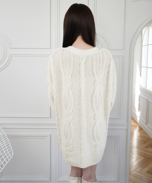 LIPSERVICE（リップサービス）の「springケーブルニットカーディガン（カーディガン/ボレロ・レディース・ブルー・S/M）」の8枚目の写真