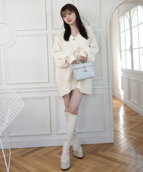 LIPSERVICE（リップサービス）の「springケーブルニットカーディガン（カーディガン/ボレロ・レディース・ブルー・S/M）」の10枚目の写真