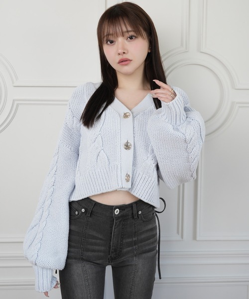 LIPSERVICE（リップサービス）の「springケーブルニットカーディガン（カーディガン/ボレロ・レディース・ブルー・S/M）」の16枚目の写真