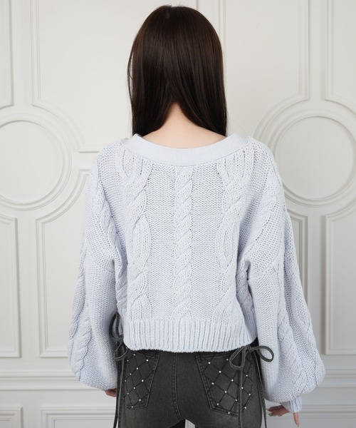 LIPSERVICE（リップサービス）の「springケーブルニットカーディガン（カーディガン/ボレロ・レディース・ブルー・S/M）」の18枚目の写真