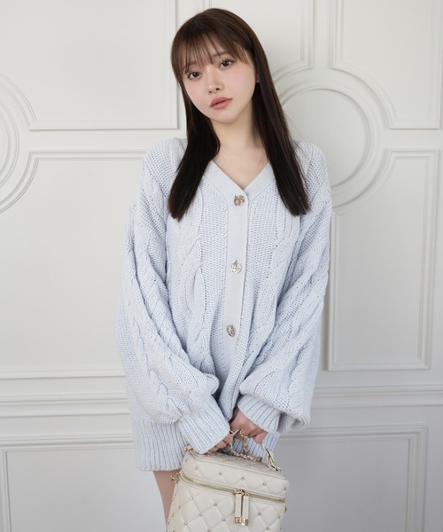 LIPSERVICE（リップサービス）の「springケーブルニットカーディガン（カーディガン/ボレロ・レディース・ブルー・S/M）」の21枚目の写真