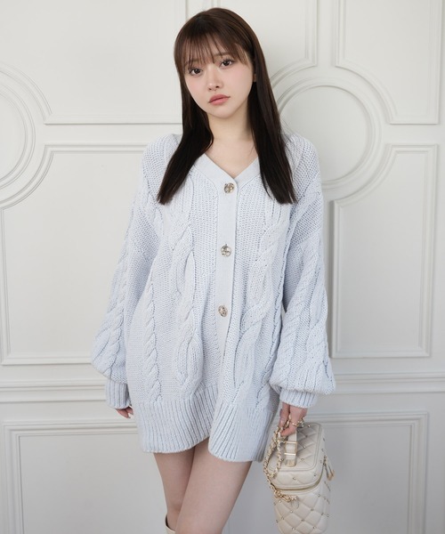 LIPSERVICE（リップサービス）の「springケーブルニットカーディガン（カーディガン/ボレロ・レディース・ブルー・S/M）」の22枚目の写真