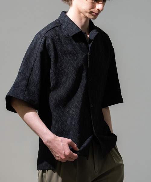 CITY TOKYO（シティトウキョウ）の「【CITY TOKYO/シティートーキョー】ｽﾄﾚｯﾁｺｰﾄﾞｼﾞｬｶﾞｰﾄﾞｼｬﾂ（シャツ/ブラウス・メンズ・ホワイト/ブラック・2/1）」の7枚目の写真