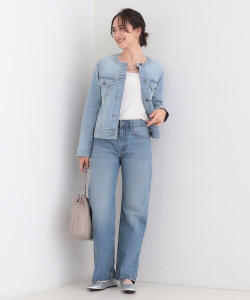 SHOO・LA・RUE（シューラルー）の「【SHOO・LA・RUE DENIM】大人のための ストレッチ コンパクトデニムジャケット（デニムジャケット・レディース・ネイビー/ライトグレー/ライトブルー・01/02/03/04）」の10枚目の写真