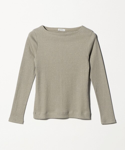 green label relaxing(グリーンレーベルリラクシング)の「ラメ リブ ボートネック カットソー(Tシャツ/カットソー・レディース・オフホワイト/モカ/ライトブルー・FREE)」の14枚目の写真