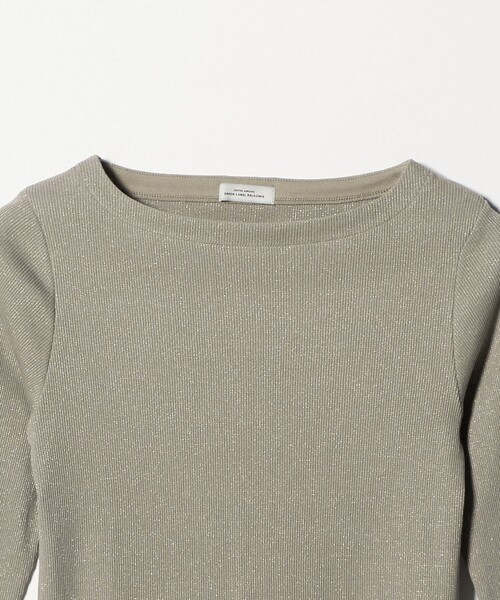 green label relaxing(グリーンレーベルリラクシング)の「ラメ リブ ボートネック カットソー(Tシャツ/カットソー・レディース・オフホワイト/モカ/ライトブルー・FREE)」の16枚目の写真