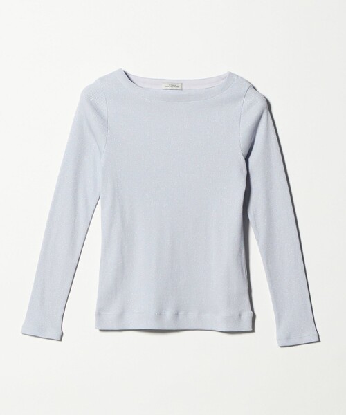 green label relaxing(グリーンレーベルリラクシング)の「ラメ リブ ボートネック カットソー(Tシャツ/カットソー・レディース・オフホワイト/モカ/ライトブルー・FREE)」の19枚目の写真