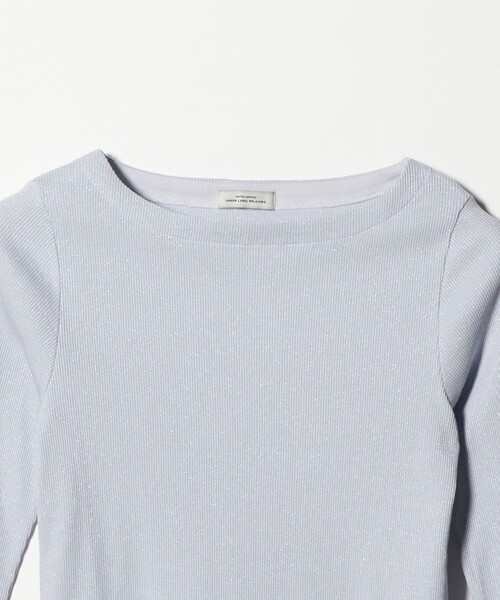 green label relaxing(グリーンレーベルリラクシング)の「ラメ リブ ボートネック カットソー(Tシャツ/カットソー・レディース・オフホワイト/モカ/ライトブルー・FREE)」の21枚目の写真