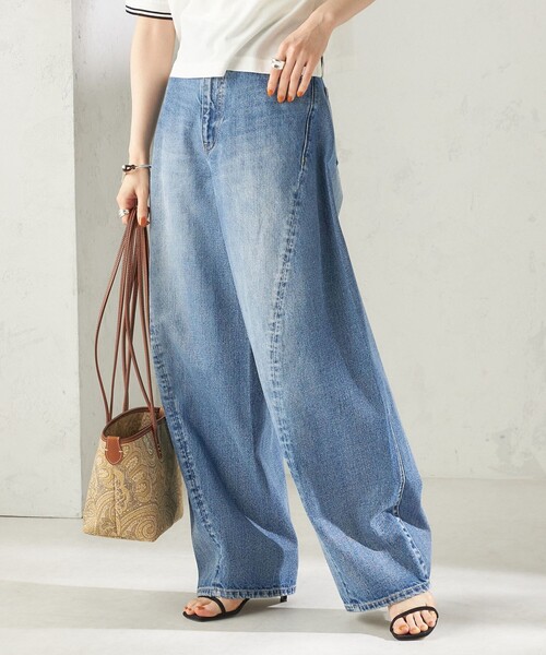 bit blue（ビットブルー）の「【SHIPS別注】BIT BLUE:バレル レック デニム パンツ（デニムパンツ・レディース・ブルー・SMALL/MEDIUM）」の15枚目の写真