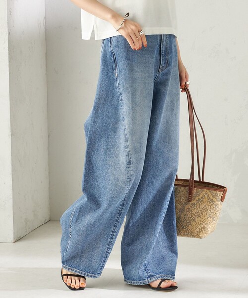 bit blue（ビットブルー）の「【SHIPS別注】BIT BLUE:バレル レック デニム パンツ（デニムパンツ・レディース・ブルー・SMALL/MEDIUM）」の17枚目の写真