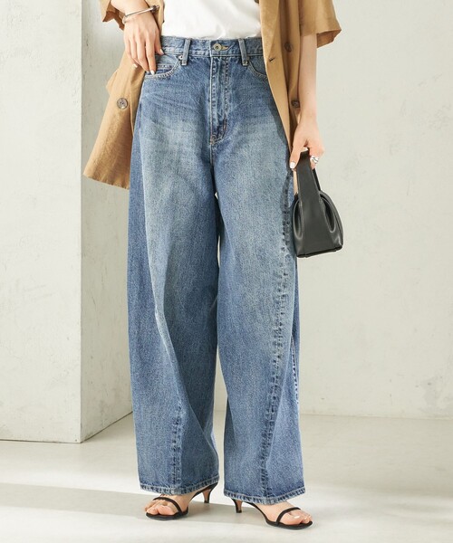 bit blue（ビットブルー）の「【SHIPS別注】BIT BLUE:バレル レック デニム パンツ（デニムパンツ・レディース・ブルー・SMALL/MEDIUM）」の4枚目の写真