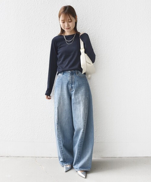 bit blue（ビットブルー）の「【SHIPS別注】BIT BLUE:バレル レック デニム パンツ（デニムパンツ・レディース・ブルー・SMALL/MEDIUM）」の21枚目の写真