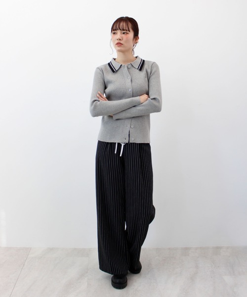 ABYS(アビス)の「ワンポイントロゴ刺繍リブニット(ニット/セーター・レディース・グレー/ネイビー/バーガンディー・FREE)」の17枚目の写真