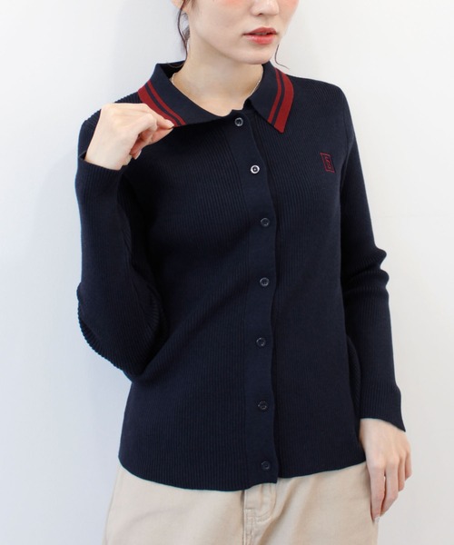 ABYS(アビス)の「ワンポイントロゴ刺繍リブニット(ニット/セーター・レディース・グレー/ネイビー/バーガンディー・FREE)」の21枚目の写真