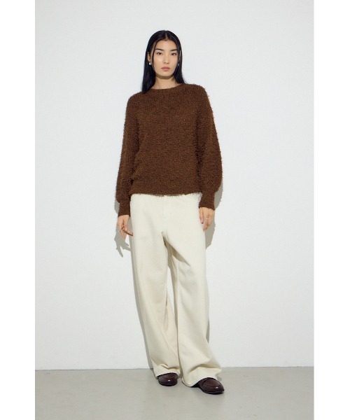AZUL by moussy(アズールバイマウジー)の「【サイズ,身長別画像あり】AZUL DENIM カラーワイドデニム(デニムパンツ・レディース・アイボリー/ピンク/ベージュ・24inch/25inch/26inch/27inch)」の4枚目の写真