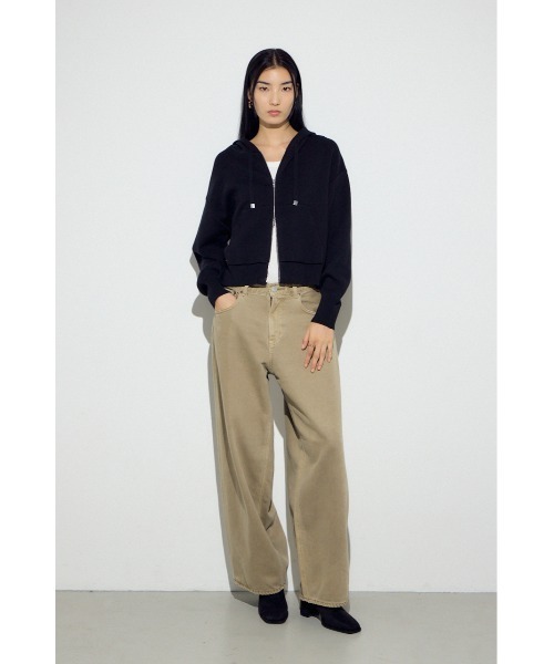 AZUL by moussy(アズールバイマウジー)の「【サイズ,身長別画像あり】AZUL DENIM カラーワイドデニム(デニムパンツ・レディース・アイボリー/ピンク/ベージュ・24inch/25inch/26inch/27inch)」の12枚目の写真