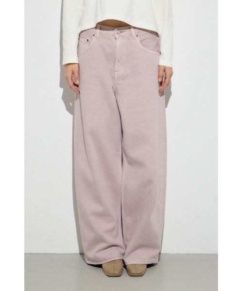 AZUL by moussy(アズールバイマウジー)の「【サイズ,身長別画像あり】AZUL DENIM カラーワイドデニム(デニムパンツ・レディース・アイボリー/ピンク/ベージュ・24inch/25inch/26inch/27inch)」の22枚目の写真
