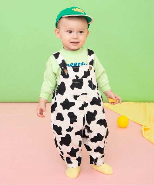 BREEZE(ブリーズ)の「Bpop POPモチーフボディオール(ロンパース・キッズ・グレー/アイボリー/ライム/オレンジ・70/80)」の6枚目の写真