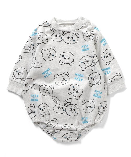 BREEZE(ブリーズ)の「Bpop POPモチーフボディオール(ロンパース・キッズ・グレー/アイボリー/ライム/オレンジ・70/80)」の9枚目の写真