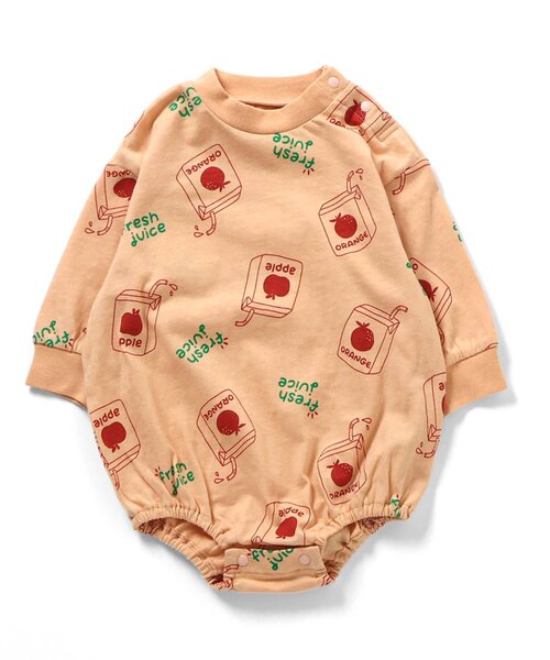 BREEZE(ブリーズ)の「Bpop POPモチーフボディオール(ロンパース・キッズ・グレー/アイボリー/ライム/オレンジ・70/80)」の12枚目の写真