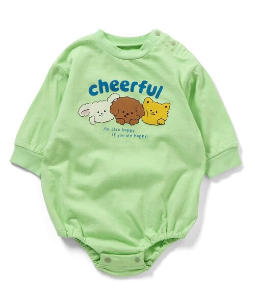 BREEZE(ブリーズ)の「Bpop POPモチーフボディオール(ロンパース・キッズ・グレー/アイボリー/ライム/オレンジ・70/80)」の5枚目の写真