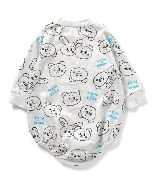 BREEZE(ブリーズ)の「Bpop POPモチーフボディオール(ロンパース・キッズ・グレー/アイボリー/ライム/オレンジ・70/80)」の10枚目の写真