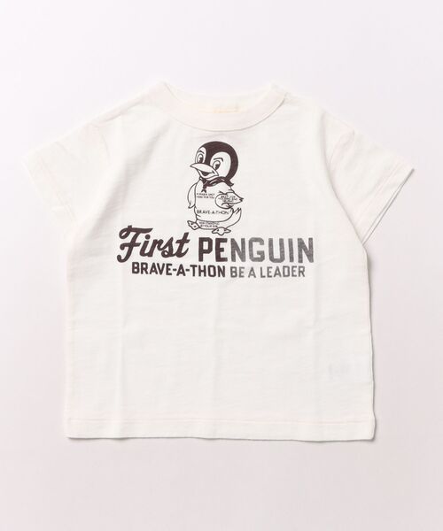 DENIM DUNGAREE(デニムダンガリー)の「PENNIE Tee(Tシャツ/カットソー・キッズ・オフホワイト/ホワイト・125/115/105)」の4枚目の写真