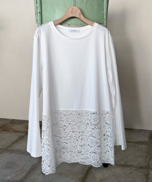 Doux archives（ドゥアルシーヴ）の「裾レースロンＴｅｅ（Tシャツ/カットソー・レディース・ブラック/オフホワイト・FREE）」の17枚目の写真