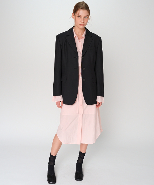 PAUL&ALICE(ポール&アリス)の「OVERSIZED JACKET / BLACK(テーラードジャケット・レディース・ブラック・FREE)」の4枚目の写真