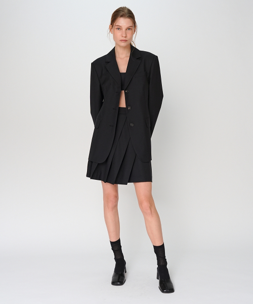PAUL&ALICE(ポール&アリス)の「OVERSIZED JACKET / BLACK(テーラードジャケット・レディース・ブラック・FREE)」の3枚目の写真