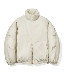KIIMUIR（キミュア）の「シェルブロック2WAYフラップショートパディング_ライトベージュ（ダウンジャケット/コート）」