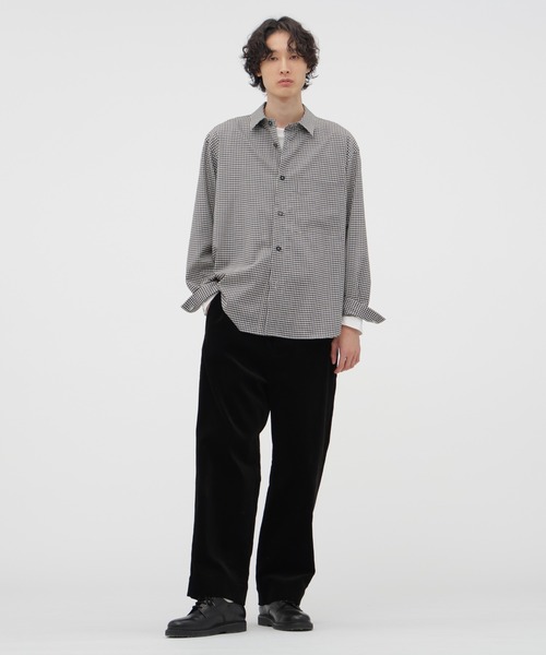 MARGARET HOWELL(マーガレットハウエル)の「DRY WOOL GINGHAM SHIRT(シャツ/ブラウス・メンズ・ブラック系その他・LARGE/MEDIUM/SMALL/X-LARGE)」の2枚目の写真