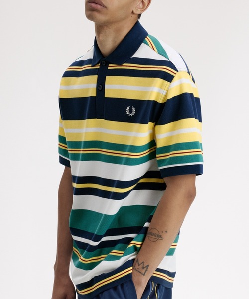 セール】Striped Relaxed Polo Shirt／ストライプリラックスポロシャツ