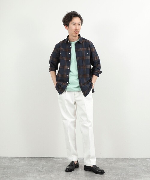 NOLLEY’S（ノーリーズ）の「ダブルポケットオーバーシャツ 26SS（シャツ/ブラウス・メンズ・ブラウン系その他/グリーン系その他/ブルー系その他/ベージュ・S/M/L）」の13枚目の写真