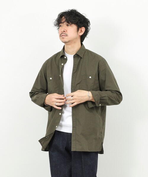 NOLLEY’S（ノーリーズ）の「ダブルポケットオーバーシャツ 26SS（シャツ/ブラウス・メンズ・ブラウン系その他/グリーン系その他/ブルー系その他/ベージュ・S/M/L）」の20枚目の写真