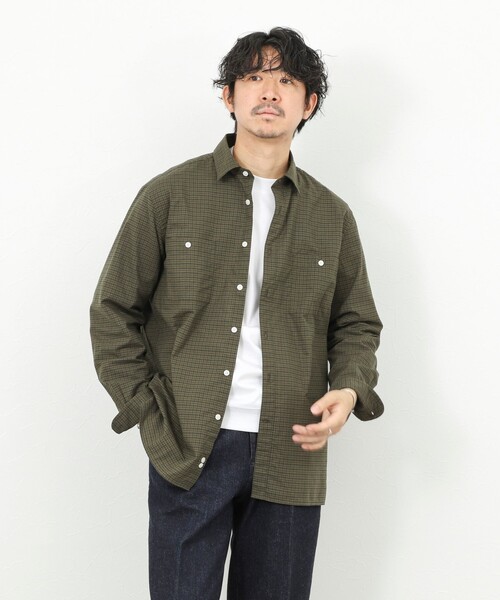 NOLLEY’S（ノーリーズ）の「ダブルポケットオーバーシャツ 26SS（シャツ/ブラウス・メンズ・ブラウン系その他/グリーン系その他/ブルー系その他/ベージュ・S/M/L）」の21枚目の写真