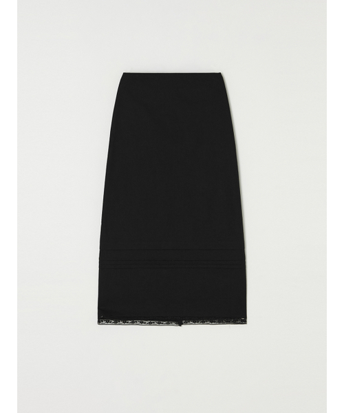 BEMUSE MANSION(ビミューズマンション)の「Pintuck lace H-line skirt - Black(スカート・レディース・ブラック・FREE)」の5枚目の写真
