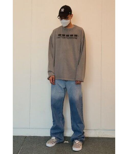 ATTENTIONROW（アテンションロー）の「グラデーションワイドデニムパンツ(ブルー)（デニムパンツ・メンズ・その他・2）」の6枚目の写真