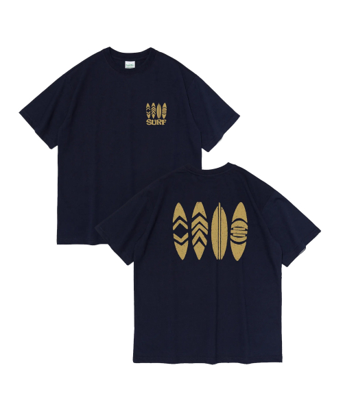 CARGOBROS(カーゴブロス)の「トラベルラインサーフ半袖Tシャツ(ネイビー)(Tシャツ/カットソー・メンズ・その他・S/M/L/2XL/XL)」の1枚目の写真