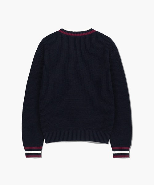 MARITHE + FRANCOIS GIRBAUD(マリテフランソワジルボー)の「V NECK KNIT PULLOVER(ニット/セーター・レディース・アイボリー/ネイビー系・MEDIUM/SMALL)」の3枚目の写真