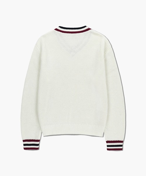 MARITHE + FRANCOIS GIRBAUD(マリテフランソワジルボー)の「V NECK KNIT PULLOVER(ニット/セーター・レディース・アイボリー/ネイビー系・MEDIUM/SMALL)」の12枚目の写真