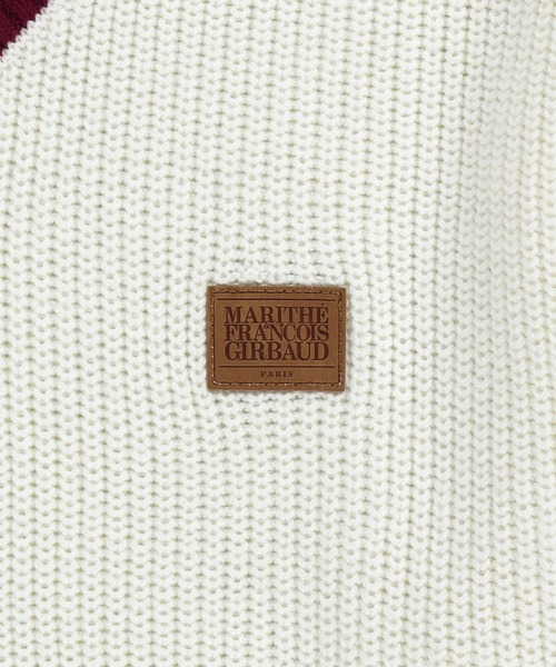 MARITHE + FRANCOIS GIRBAUD(マリテフランソワジルボー)の「V NECK KNIT PULLOVER(ニット/セーター・レディース・アイボリー/ネイビー系・MEDIUM/SMALL)」の14枚目の写真