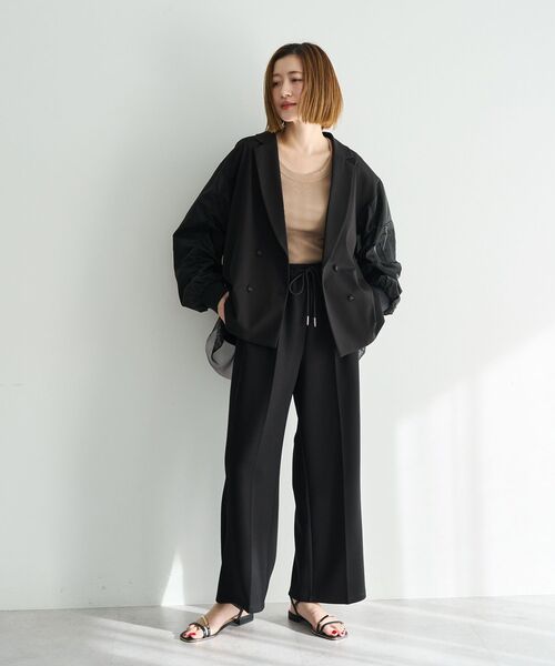 YECCA VECCA（イェッカヴェッカ）の「スウェットライクイージーパンツ（その他パンツ・レディース・グレー/ブラック・FREE）」の16枚目の写真