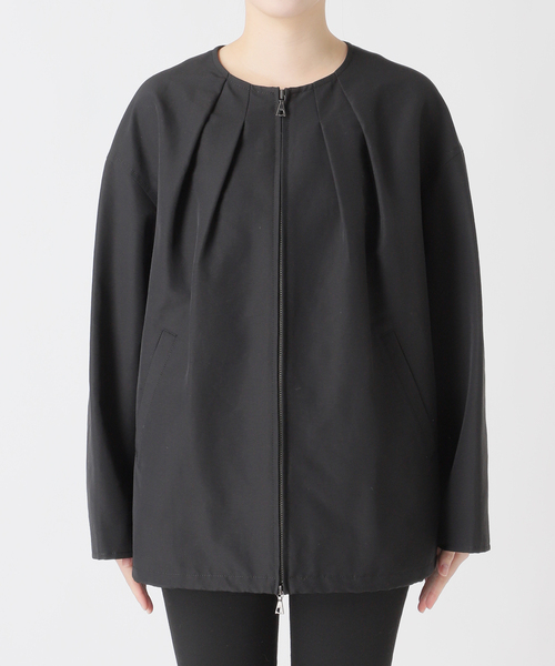 JOURNAL STANDARD（ジャーナルスタンダード）の「グログランノーカラーコクーンコート（ノーカラーコート・レディース・ライトグレー/ブラック・36/38）」の14枚目の写真