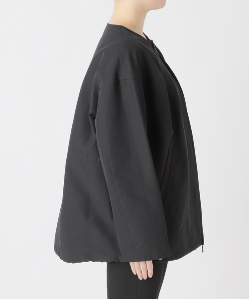 JOURNAL STANDARD（ジャーナルスタンダード）の「グログランノーカラーコクーンコート（ノーカラーコート・レディース・ライトグレー/ブラック・36/38）」の17枚目の写真