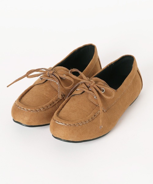 PAGEBOY(ページボーイ)の「レースアップモカシン(モカシン/デッキシューズ・レディース・キャメル/ブラック・MEDIUM/LARGE)」の14枚目の写真