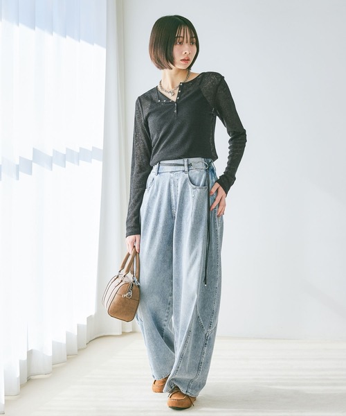 PAGEBOY(ページボーイ)の「レースアップモカシン(モカシン/デッキシューズ・レディース・キャメル/ブラック・MEDIUM/LARGE)」の7枚目の写真