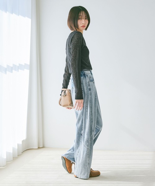 PAGEBOY(ページボーイ)の「レースアップモカシン(モカシン/デッキシューズ・レディース・キャメル/ブラック・MEDIUM/LARGE)」の6枚目の写真