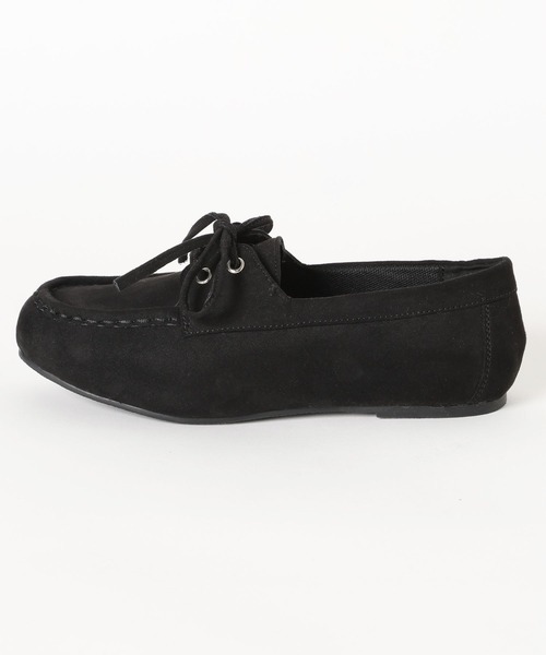 PAGEBOY(ページボーイ)の「レースアップモカシン(モカシン/デッキシューズ・レディース・キャメル/ブラック・MEDIUM/LARGE)」の3枚目の写真