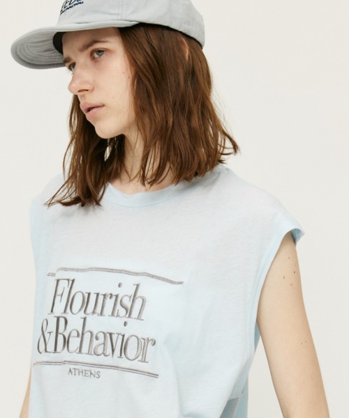 Auntie Rosa Holiday(アンティローザホリデー)の「オーバーサイズシアーノースリ(Tシャツ/カットソー・レディース・ブルー/グレー/ホワイト・FREE)」の3枚目の写真